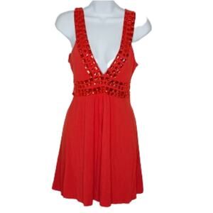 Hot & Delicious Empire Waist Beaded Mini Dress